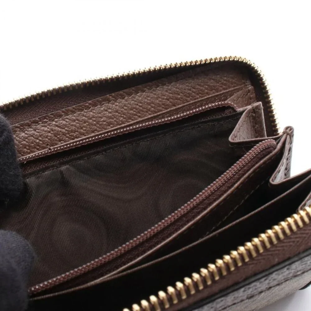 Gucci Round Wallet Ophidia GG Supreme Sherry Beige Brown Multicolor - Picture 5 of 6